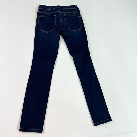 Frame Skinny Jeans Women's 26 Dark Blue Le Skinny Mid Rise Ankle Stretch Denim - Picture 9 of 10